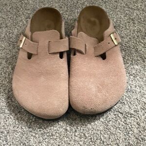 Birkenstock clogs rose suede size 35
